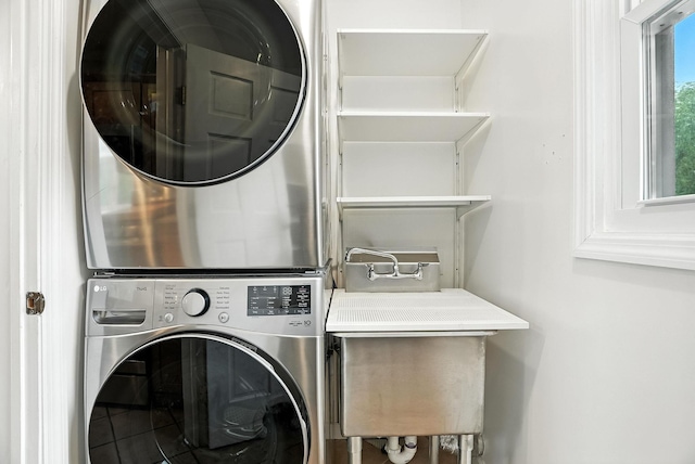 1755 Parmly Rd, Mohegan Lake, NY 10547 - laundry room with estacked washer and dryer