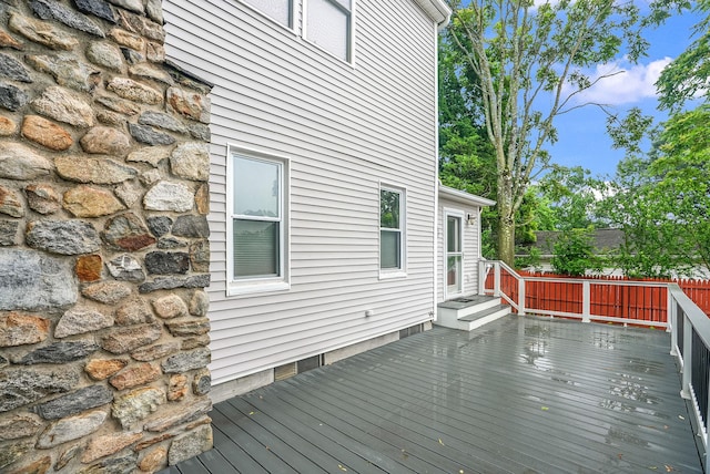 1755 Parmly Rd, Mohegan Lake, NY 10547 - view of wooden terrace