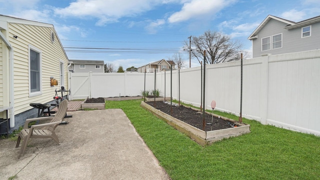 view of yard featuring a vegetable garden