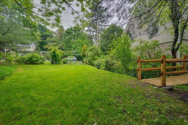 2 Ashley Rd, Hastings-On-Hudson, NY 10706 - view of grassy yard with a deck