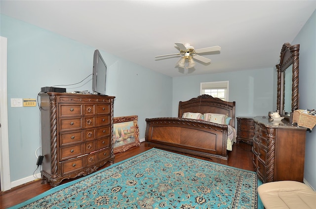 1793 Brian Ct, South Merrick, NY 11566 - bedroom featuring wood finished floors, baseboards, and a ceiling fan