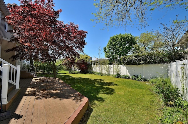 1793 Brian Ct, South Merrick, NY 11566 - view of yard with a wooden deck