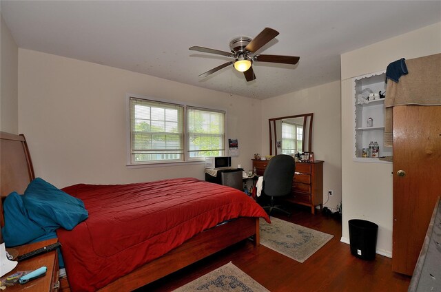 1793 Brian Ct, South Merrick, NY 11566 - bedroom with wood finished floors and ceiling fan