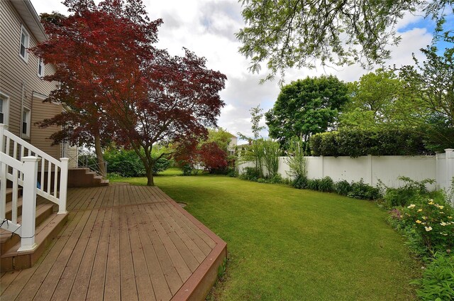 1793 Brian Ct, South Merrick, NY 11566 - view of yard featuring a wooden deck