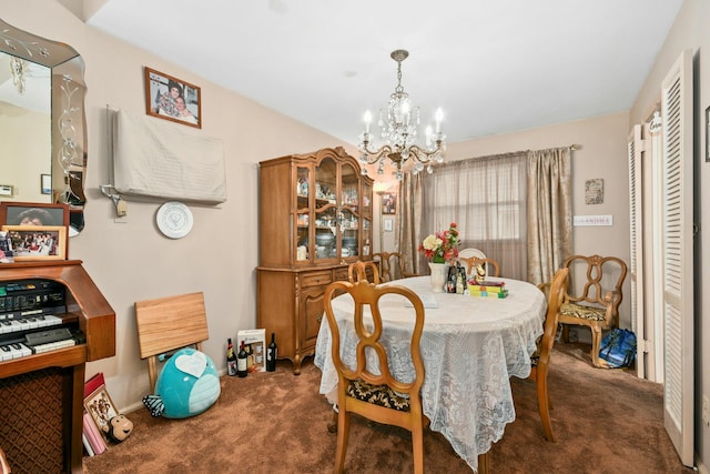 1243 Sylvia Ave, Baldwin, NY 11510 - carpeted dining space with a chandelier