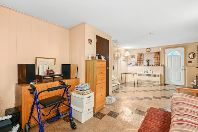 1243 Sylvia Ave, Baldwin, NY 11510 - living room featuring radiator heating unit