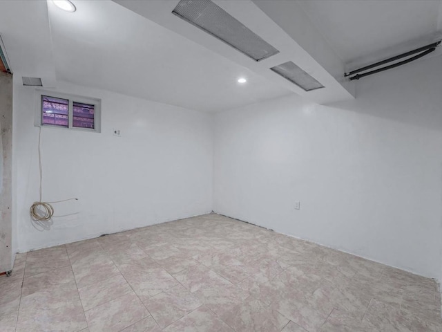 1034 Remsen Ave, Brooklyn, NY 11236 - finished basement with recessed lighting and tile patterned flooring