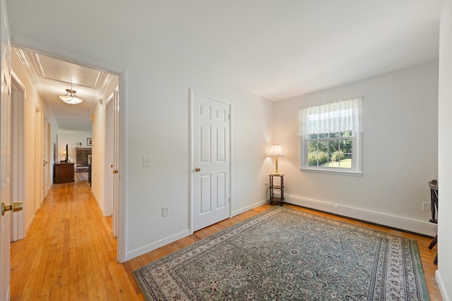 8 Anna D Ct, Hopewell Junction, NY 12533 - unfurnished bedroom with attic access, light wood-style floors, baseboard heating, and baseboards