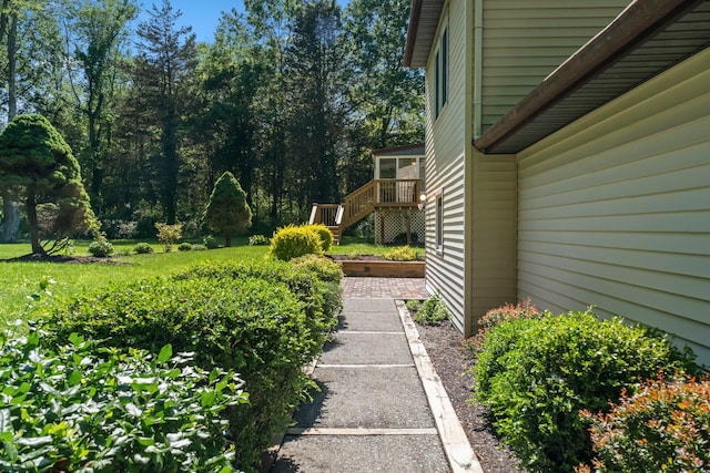 8 Anna D Ct, Hopewell Junction, NY 12533 - view of yard featuring stairway and a deck