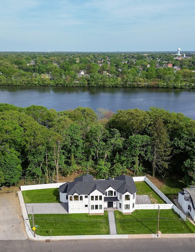 1259 Waterview Dr, Rockville Centre, NY 11570 - view of subject property featuring a large body of water and a forest