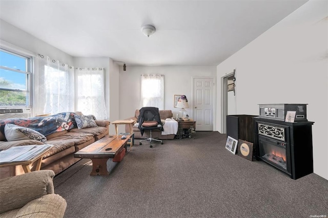 80 Monell Ave, Islip, NY 11751 - living area with carpet flooring and cooling unit