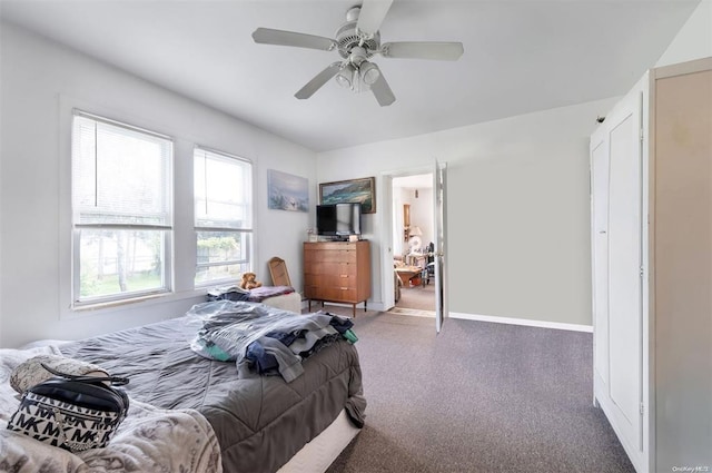 80 Monell Ave, Islip, NY 11751 - bedroom featuring carpet, ceiling fan, and baseboards