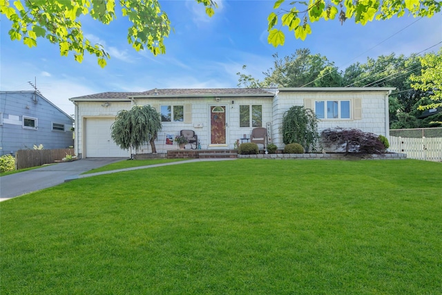 17 Gerhard Rd, Plainview, NY 11803 - ranch-style house with concrete driveway and an attached garage