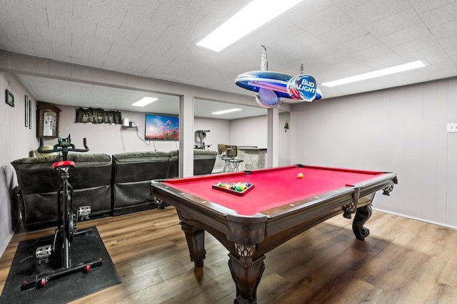 1544 Baldwin Blvd, Bay Shore, NY 11706 - rec room featuring wood finished floors and billiards