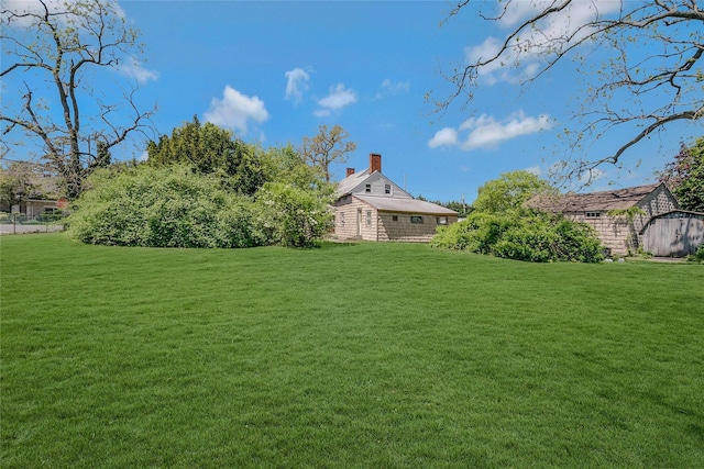 view of grassy yard