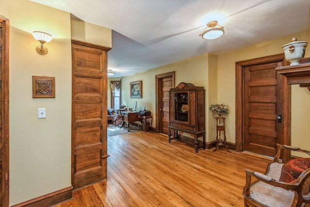 110 Red Spring Ln, Glen Cove, NY 11542 - corridor with light wood-style floors and baseboards