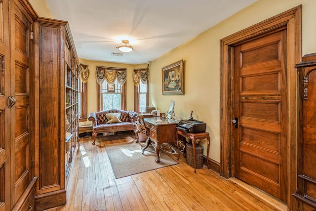 110 Red Spring Ln, Glen Cove, NY 11542 - office area featuring light wood-style floors and baseboards