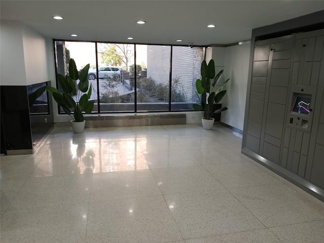 lobby featuring recessed lighting