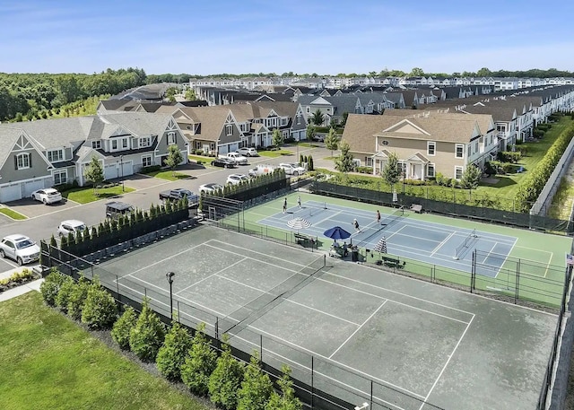 aerial view of residential area