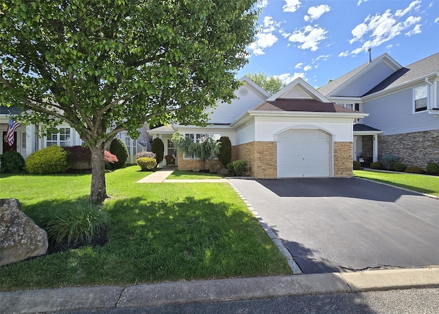 29 Madison Cir, Middle Island, NY 11953 - view of property hidden behind natural elements with driveway, a garage, and a front yard
