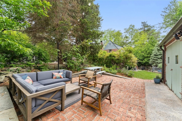 view of patio / terrace with outdoor lounge area