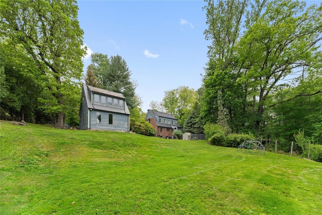 view of green lawn
