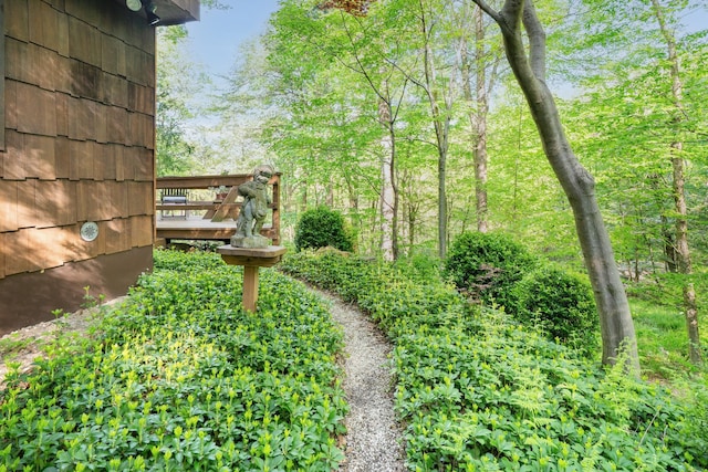 10 S Mountain Pond, Garrison, NY 10524 - view of yard featuring a wooden deck