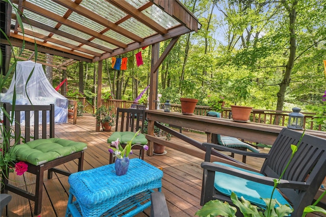 10 S Mountain Pond, Garrison, NY 10524 - view of wooden deck