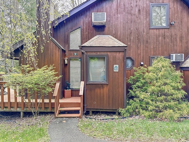 5 Water Lilly Ln, Monticello, NY 12701 - rustic home with an AC wall unit