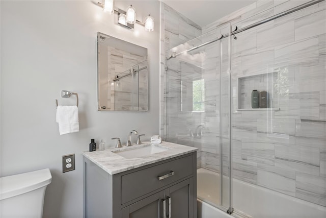 2 Robert Crisfield Pl, Rye, NY 10580 - full bath with toilet, shower / bath combination with glass door, and vanity