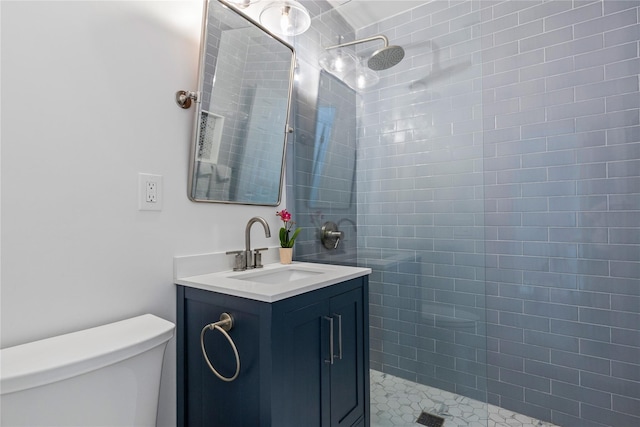 2 Robert Crisfield Pl, Rye, NY 10580 - full bath featuring a tile shower, toilet, and vanity