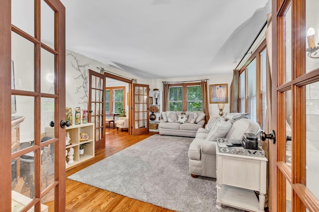 8 Townsend Blvd, Poughkeepsie, NY 12603 - living area with french doors and wood finished floors
