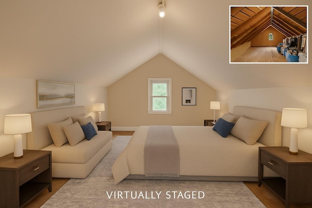 8 Townsend Blvd, Poughkeepsie, NY 12603 - bedroom featuring vaulted ceiling and wood finished floors
