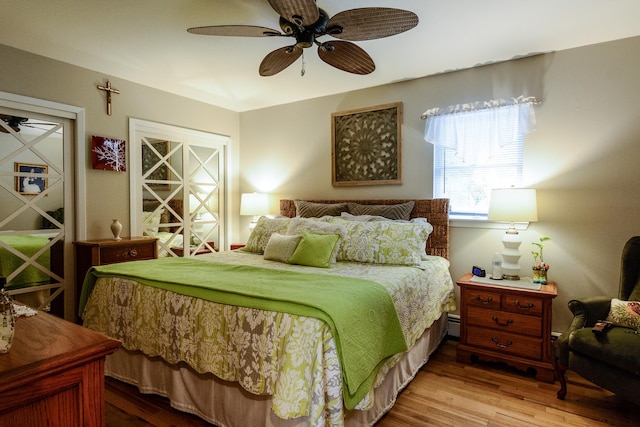 11 Crescent St, Mastic, NY 11950 - bedroom featuring wood finished floors and ceiling fan