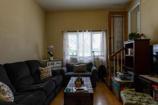 11 Crescent St, Mastic, NY 11950 - living room featuring wood finished floors