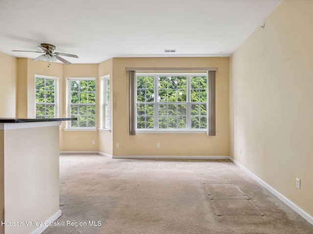 212 Commons Ln, Saugerties, NY 12477 - empty room featuring baseboards, a ceiling fan, and carpet