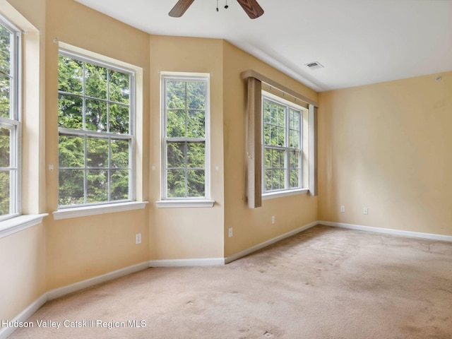 212 Commons Ln, Saugerties, NY 12477 - empty room featuring a ceiling fan, carpet, and baseboards