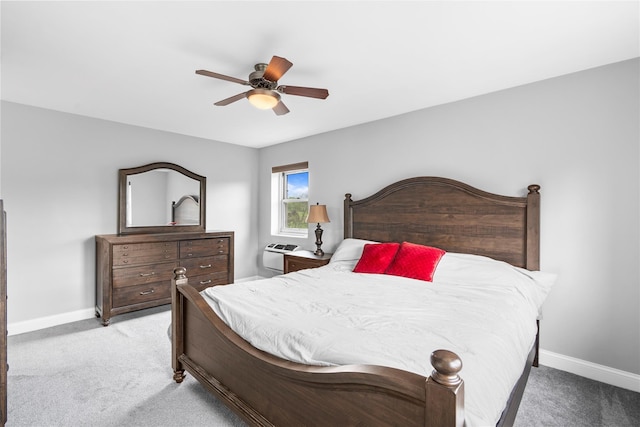 80 E Hartsdale Ave Unit 520, Hartsdale, NY 10530 - bedroom featuring light colored carpet, baseboards, and ceiling fan