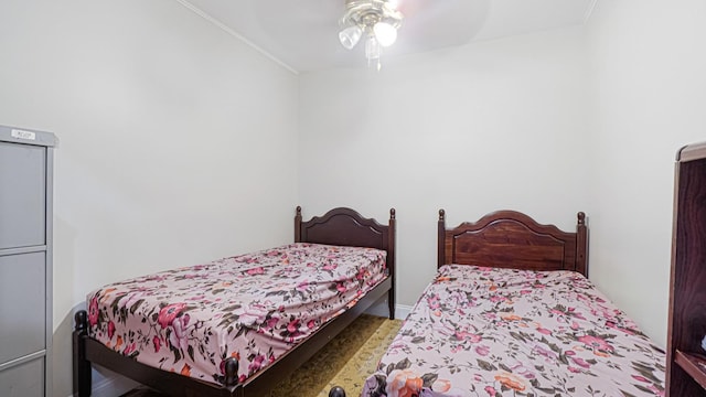 871 Val Park Ave, Valley Stream, NY 11580 - bedroom featuring a ceiling fan and ornamental molding