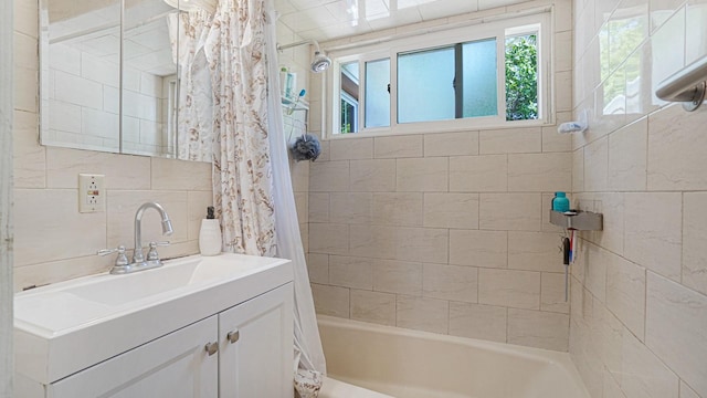871 Val Park Ave, Valley Stream, NY 11580 - full bathroom with shower / bathtub combination with curtain and vanity