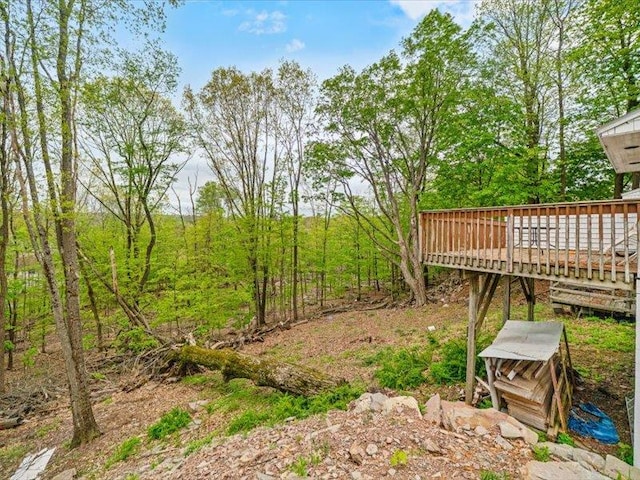 36 Starr Ave, Monticello, NY 12701 - view of yard with a wooden deck