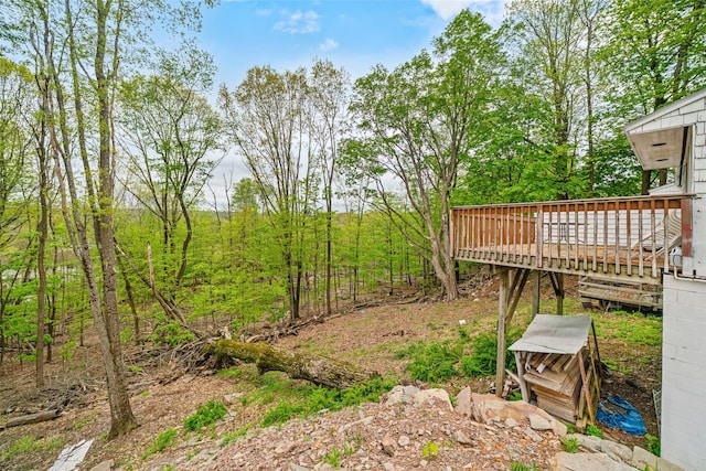 36 Starr Ave, Monticello, NY 12701 - view of yard featuring a wooden deck