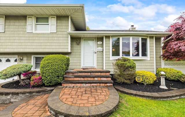 19 Walter Ct, Commack, NY 11725 - entrance to property featuring a chimney and fence