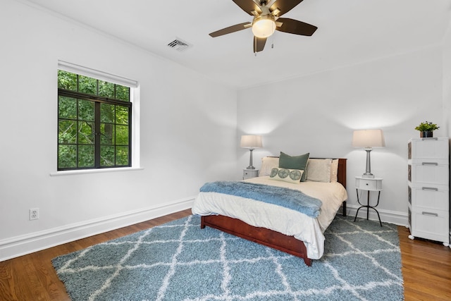 100 Mount Airy Rd S, Croton-On-Hudson, NY 10520 - bedroom with wood finished floors, baseboards, and a ceiling fan
