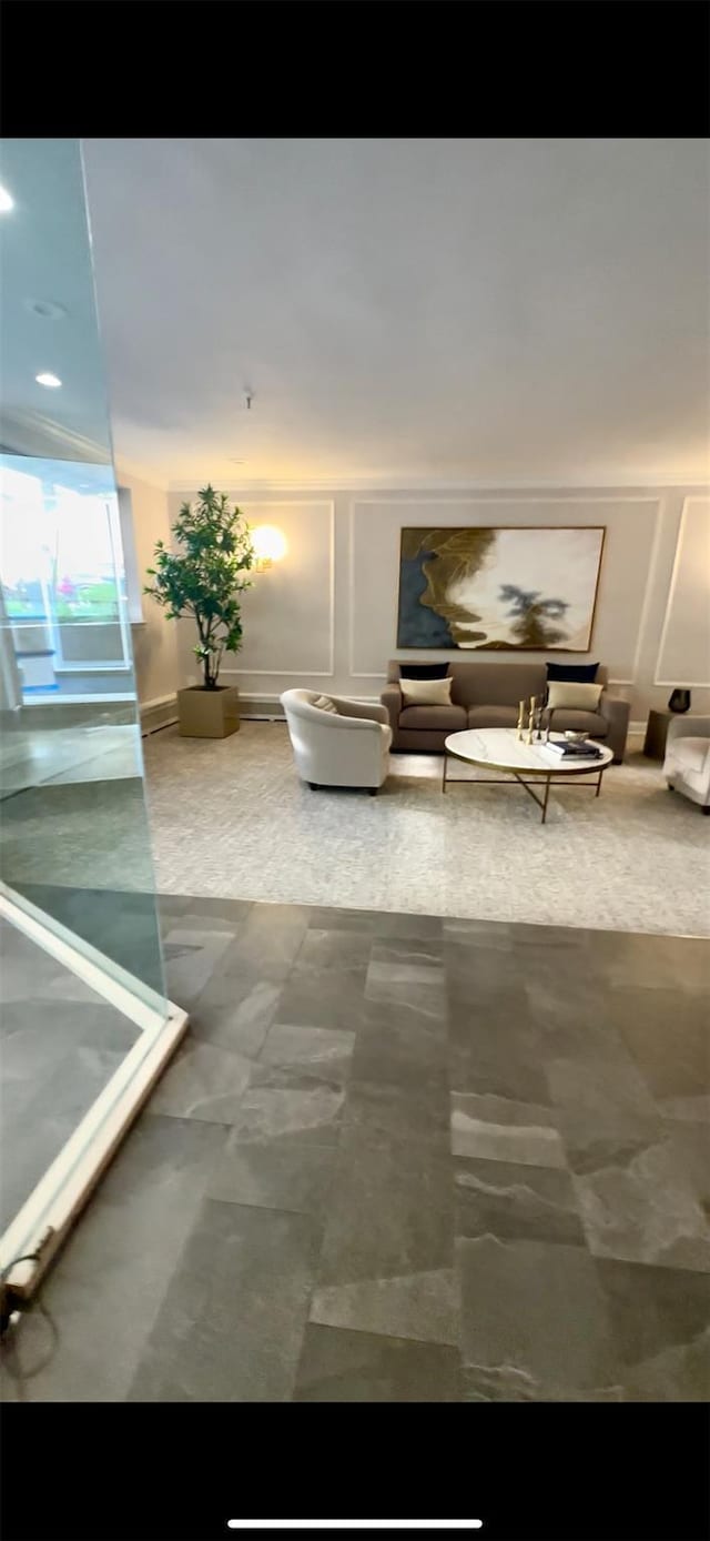 10 Ipswich Ave Unit 4M, Great Neck, NY 11021 - common area featuring a decorative wall and recessed lighting