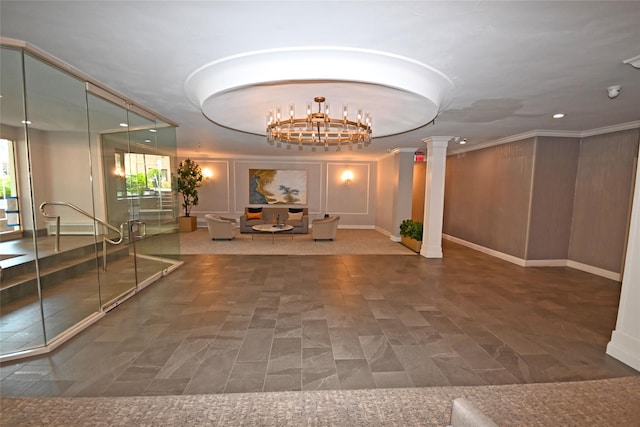 10 Ipswich Ave Unit 4M, Great Neck, NY 11021 - community lobby featuring recessed lighting and ornamental molding