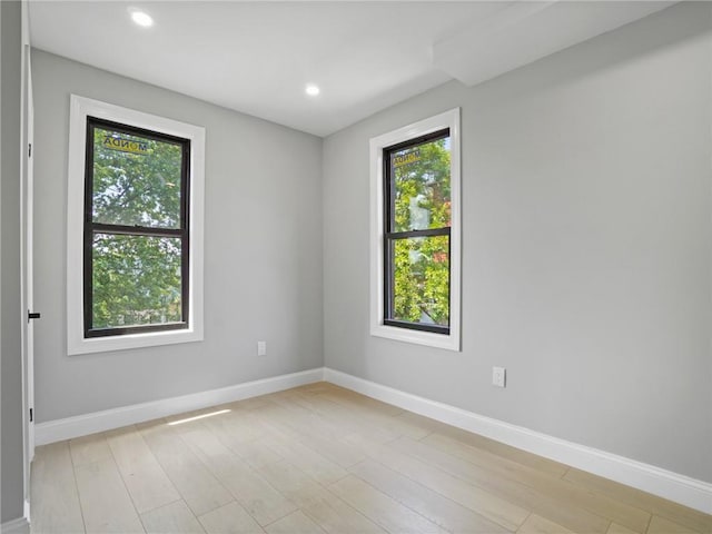 46 S 12th Ave, Mount Vernon, NY 10550 - spare room featuring baseboards, light wood finished floors, and recessed lighting
