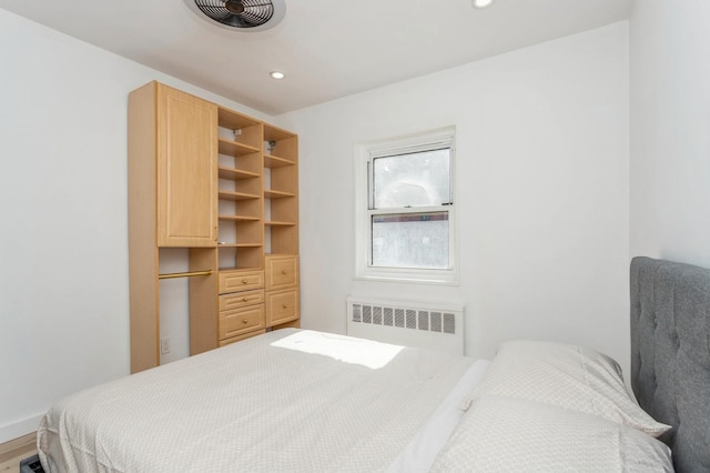 189 Drake Ave Unit 2A, New Rochelle, NY 10805 - bedroom with radiator and recessed lighting