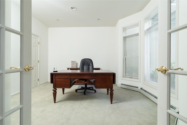 9 Golf Course Dr, Suffern, NY 10901 - carpeted office featuring plenty of natural light and a baseboard heating unit