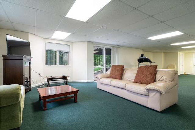 9 Golf Course Dr, Suffern, NY 10901 - living area featuring carpet and a drop ceiling